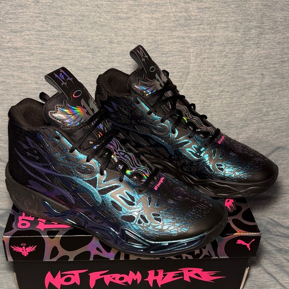 Men’s Puma LaMelo MB.04 "Reflections" basketball shoes in black-ravish 9.5 - Picture 10 of 17